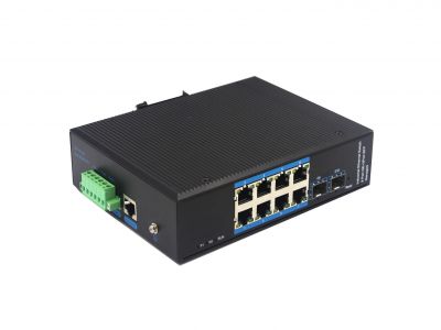 管理型千兆 2光8电工业级交换机 管理型千兆 2光8电工业级交换机
